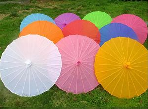 Guarda -chuva de cor branca chinesa parasols china de dança tradicional colorisol parasol adereços de casamento de seda japoneses