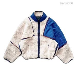 Мужские куртки 21aw Kapital Hirata и HongRi Series Теплая складная куртка-подушка из овечьего кашемира и хлопка для мужчин и женщин Бежевая верхняя одежда 221128