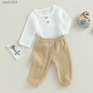 Clothing Sets Pieces Casual Kids Baby Boys Outfits Autumn Winter Clothes Set Cotton Casual Long Sleeve T-shirt+Pants Infant Clothing