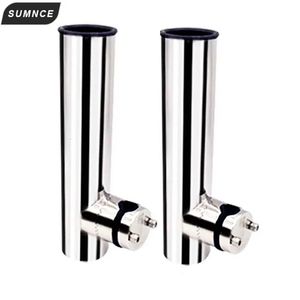 Boat Fishing Rods 2Pcs Stainless Steel Marine Boat Fishing Rod Holder Rack Support for Rail 19-25mm boat seat Boats Parts 231109