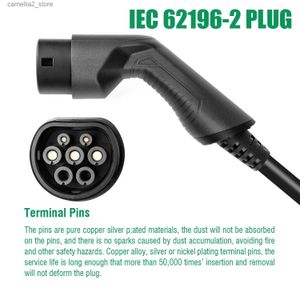 Electric Vehicle Accessories EV Charging Cable Type2 to Type2 Male to Female Plug Convertor Connector Adapter 32A 5M 1 Phase Electric Vehicles Car Charger Q231113