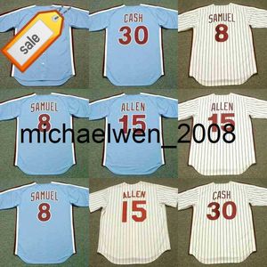 Mich28 Men 8 Juan Samuel 15 Richie Allen 30 Dave Cash 1976 Baseball Jersey