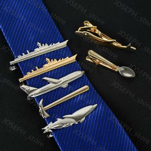 Tie Clips Nytt rostfritt slipsklipp för män Klassisk Metel Tie Pin Copper Tie Bar Quality Emamel Tie Collar Pin Crystal Business Corbata J230413