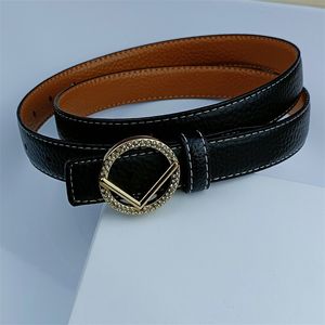 Belt For Women Genuine Leather 2.5cm Width High Quality Men Designer Belts F Buckle Cnosme Womens Waistband Cintura Ceintures 8 Colors 2311131BF