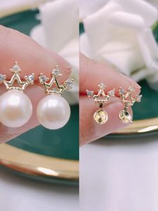 Dingle örhängen underbara enorma 9-10 mm South Sea White Stud Pearl Earring 925s