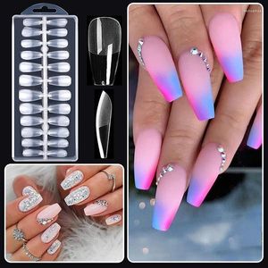 False Nails 240pcs Fake Press On Clear Nail Tips Square Oval Ballerina Acrylic Short Almond Long Coffin