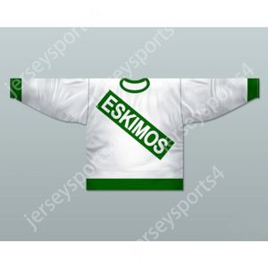 MAGLIA HOCKEY WCHL EDMONTON ESKIMOS personalizzata NUOVA cucitura superiore S-M-L-XL-XXL-3XL-4XL-5XL-6XL