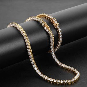 Hip Hop Jewelry 4mm Stainless Steel Tennis Chain for Men Women Vvs Moissanite Necklace