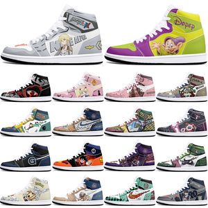 DIY Classics Özelleştirilmiş Basketbol Ayakkabıları Spor Basketbol Ayakkabıları 1S Erkek Kadın Antiskid Anime Moda Özelleştirilmiş Figür Sneakers 0001VUJP