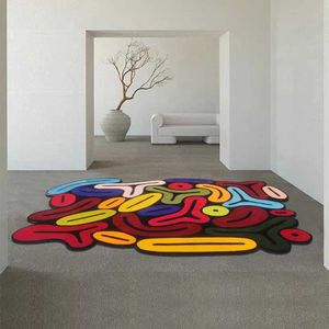 Dywany Nowy nowoczesny moda IG salon dywan nieregularny sypialnia seniorów duży obszar dekoracyjny dywan pogrubiający modne sztuka mata podłogowa W0413