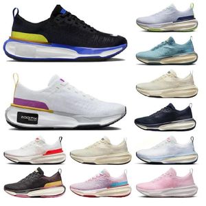 디자이너 Zoomx Invincible Run 3 FK 달리기 신발 남성 여성 줌 호흡 검은 흰색 블루 그린 핑크 운동 반응 운동화 야외 신발 36-45
