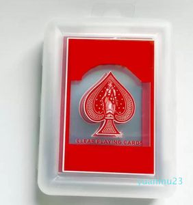 Rensa spelkort 20FW Cykel Clear Playing Card Frosted Transparent Game Toy Waterproof Poker 11