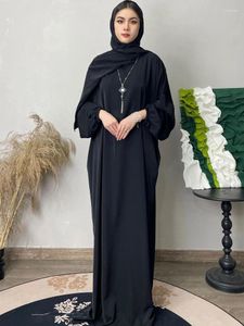 Roupas étnicas Ramadan Eid Hoody Abaya Costurado Hijab Cachecol Nida Jilbab Vestido de Oração Muçulmano Abayas Simples para Mulheres Kaftan Robe Islam Dubai