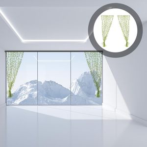 Cortina de filtragem de luz cortinas de malha pura folha floral transparente