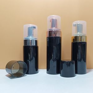 100ml 150ml 200mlブラックおよびゴールドプラスチックフォームポンプボトルペットハンドウォッシュリキッドソープディスペンサーボトルパッケージング包装コンテナフェイシャルクレンザーシャンプーカスティー