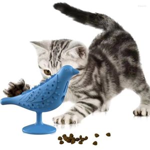 Kattleksaker rolig behandla läckande leksak interaktiv fågelform för katter kattungar hundar biter slipande tänder husdjursprodukter tillbehör