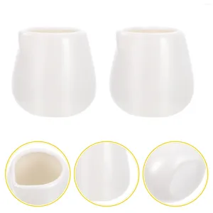 Dinnerware Sets 4 Pcs Espresso S Glass Ceramic Milk Cup Pitchers White Cups Practical Beverage Jug Frothing Garland Jugs Multipurpose