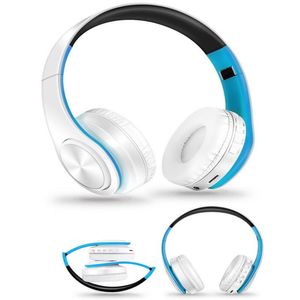 Spedizione gratuita Auricolari colorati Auricolare wireless Cuffie stereo Auricolare Bluetooth con supporto per microfono Telefonate con scheda TF Nxwnv