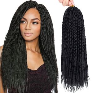 Senegalese Twist Tığ Saç Mikro Senegalese Twist Örgü Saç Pre Twisted Ombre Tığ Örgileri Siyah Kadınlar İçin