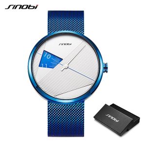 Mode SINOBI Original Unregelmäßige Kreative Männer Uhr Milan Strap Armbanduhren Männer drehen zifferblatt uhren Sport Drop schiff