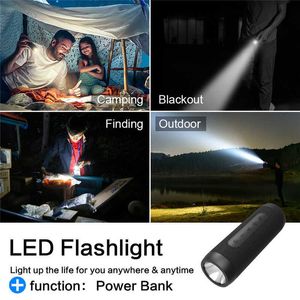 Alto-falantes portáteis S22 Bluetooth Speaker À Prova D 'Água Ao Ar Livre Sem Fio Bicicleta Caixa de Som com Luz LED Portátil Mini Power Bank Hi-Fi Estéreo