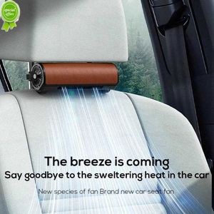 New Car Interior Rear Headrest Fan USB Plug In Car Seat Fan Wind Power Up To Low Noise Car Rear Seat Creative Fan Summer Car Fan