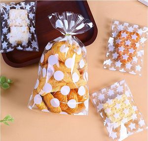 Confezioni regalo Sacchetto di biscotti trasparenti per caramelle Plastica autoadesiva per biscotti fai-da-te Spuntino Confezione da forno Decor Borse per feste per bambini