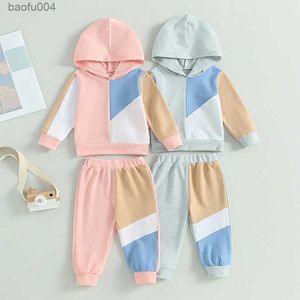 Clothing Sets Infant Baby Autumn Clothes Outfits for Boys Girls Contrast Color Long Sleeve Tops Long Pants