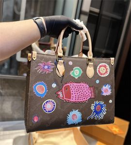 Projektantka twarzy torby na zakupy damskie portfela torba na ramię moda luksus yayoi kusama klasyczne torebki torebki crossbody