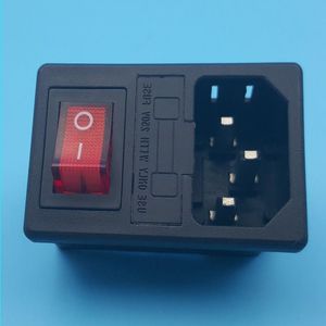 20pcs 15A 250V IEC320 C14 3 핀 퓨즈 전원 소켓 커넥터 로커 스위치 OGVAB