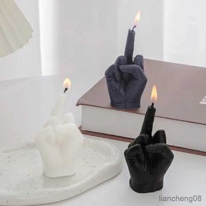 Ljus Creative Midning Finger Gesture Scented Candle Fun Quirky Little Gift Home Decor Birthday Gift R231113