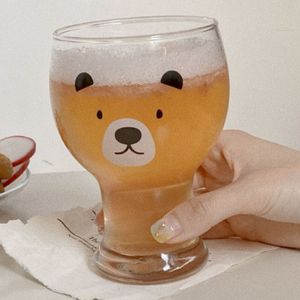 Tumblers 400450ml Ins Creative Bear Steins Multiht Fashion Dessert Juice Cold Ink Cocktail Coffee Cup Drinkware 230413