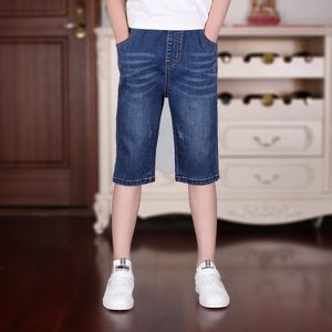 Jeans 110-180 Jeans estivi per ragazzi Vestiti per adolescenti Pantaloni da cowboy per bambini in cotone elastico in vita solido casual oversize 230413