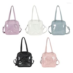 Evening Bags Women JK Lovely Messenger Bag Girl Transparent Crossbody Cute Shoulder Teenage Korean Style Top Handle Handbag