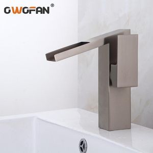 Bathroom Sink Faucets Copper Brushed Nickel Faucet Simple Four-sided And Cold Water Basin Under Counter Single Hole Washbasin S79-375