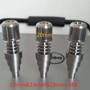 E-Nail in titanio per bobine da 20 mm 6 in 1 10 mm 14 mm 19 mm per scatola di controllo della temperatura del chiodo PID E Acqua narghilè Tubo Bong in vetro Bubbler Dab Rig