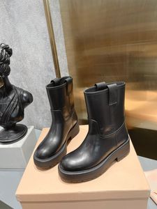 Inverno o mais recente desfile de moda botas curtas série cabeça redonda sola grossa bota de salto grosso feminino