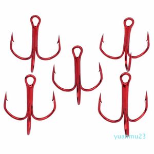 Mounchain 100pcs Classic Drilling Sharp Hooks High Carbon Steel Red Fishing Tackle 91