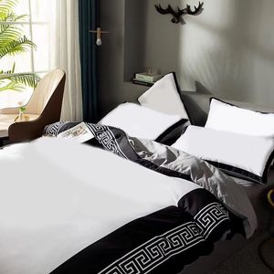 Bedding comforter sets fashion silk designer beddings printed duvet cover bed sheet pillowcases king queen size room household items 4pcs/ set JF003 C23