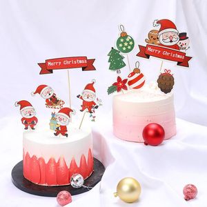 Fournitures de fête autre fête décoration de gâteau de noël Plugin costume est le vieil homme en rouge bonhomme de neige carte insérée