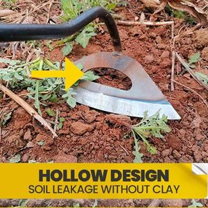 Planters Hollow Small Hoe Full Manganese Steel Gardening Hand-held All-steel Hardened Planting Plowing And Weeding Tools