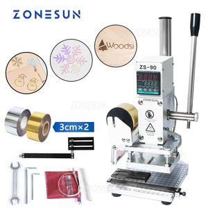 ZONESUN 10x13 with Holder ZS90 Manual PVC Card Leather Paper Hot Foil Stamping Bronzing Embossing Machine Thermo Press Machine