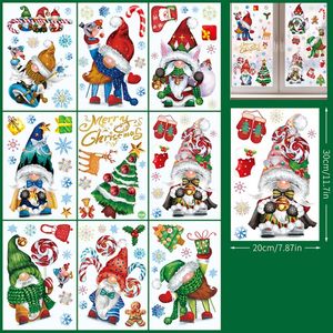 Window Stickers Adhesive Stickers Christmas Tree Candy Elf Dwarf Sticker Living Room Bedroom Wall Corridor Porch Background Decoration Selfadhesive 231110