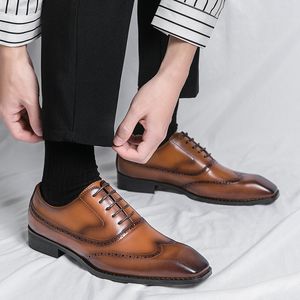 Retro män skor hösten affär pu läder manlig frenum sneakers mode utomhus casual skor för män svart bruna komfortskor