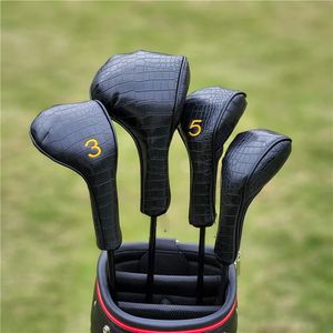 Outros produtos de golfe padrão de couro universal clube de golfe capa pintinho perna 1 madeira 3 5 UT tampa protetora conjunto híbrido 231113