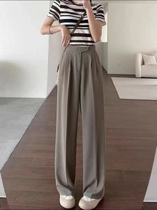 Kvinnors byxor Capris Loose Flowing Pleated Trousers 230413