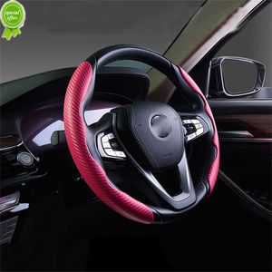 Ny 1Pair Red Carbon Fiber Look Universal Car Steering Wheel Booster Cover Non-Slip Auto Interior Decoration Accessories