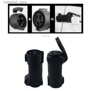 Electric Vehicle Accessories J1772 To AC Universal Socket Adapter EVSE Car Charger Connector Adaptor and TYPE1 to NEMA 5-15 Plug 220V Electric Motorcycle Sc Q231113