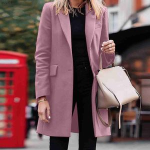 Women's Trench Coats Womens Casual Long Trench Coats Temperament Fashion ets For Women Slim Elegant Pocketed Peacoat Winter OuterwearL231113