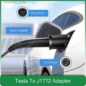 Аксессуары для электромобилей Tesla to Type 1 J1772 модель y/3/s/x Адаптер зарядного устройства для электромобилей Конвертер зарядных станций Contector Автомобильные аксессуары для электромобилей Q231113